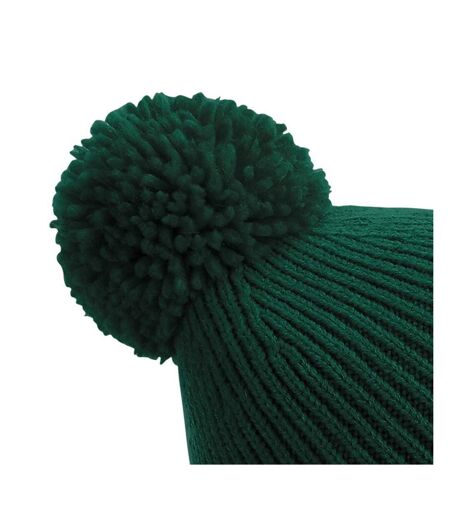 Bonnet À Pompon Unisexe Vert Bouteille Beechfield
