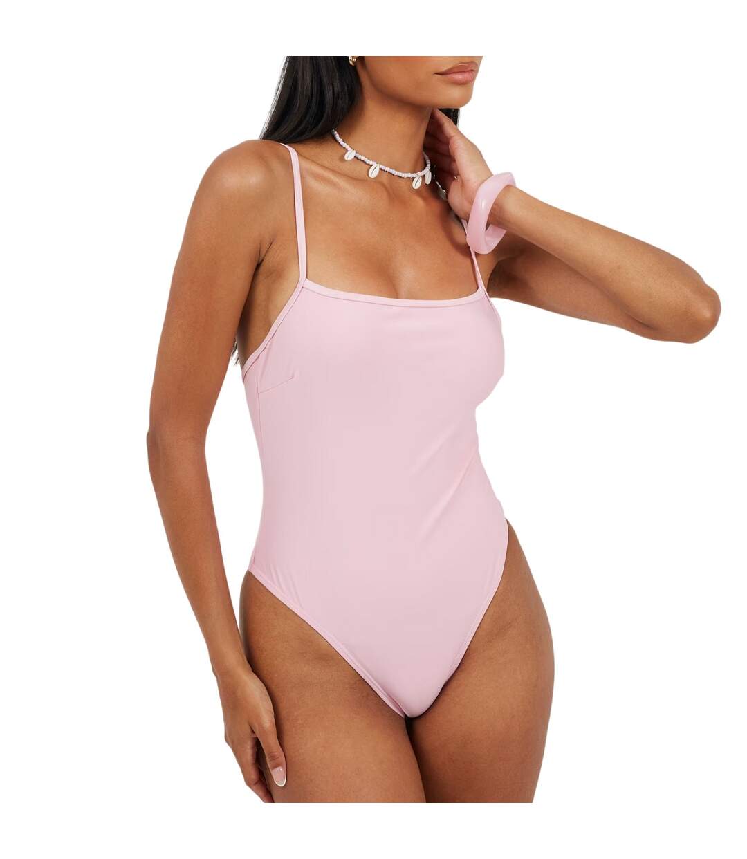 Maillot De Bain 1 Pièce Motif/style Uni Femme Rose Brave Soul-2