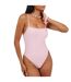 Maillot De Bain 1 Pièce Motif/style Uni Femme Rose Brave Soul-2