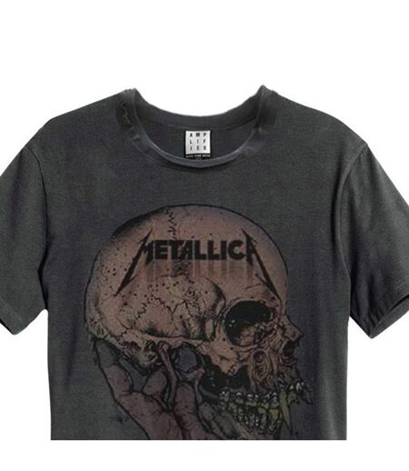 Unisex adult sad but true metallica t-shirt charcoal Amplified