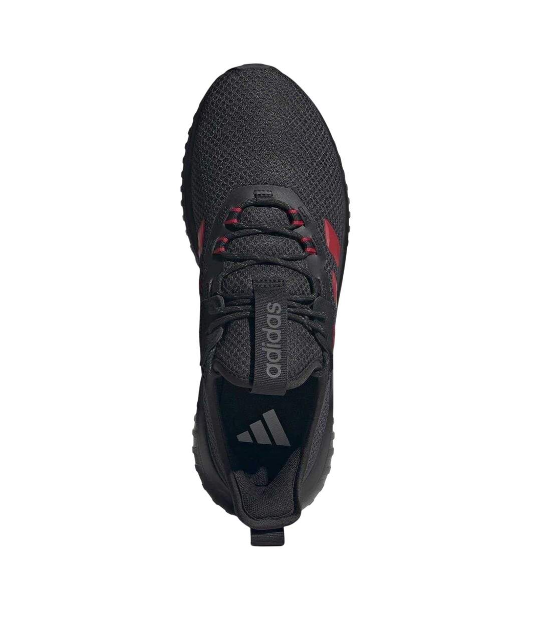 Mens Kaptir 4.0 Leather Trainers Charcoal Red Adidas-4