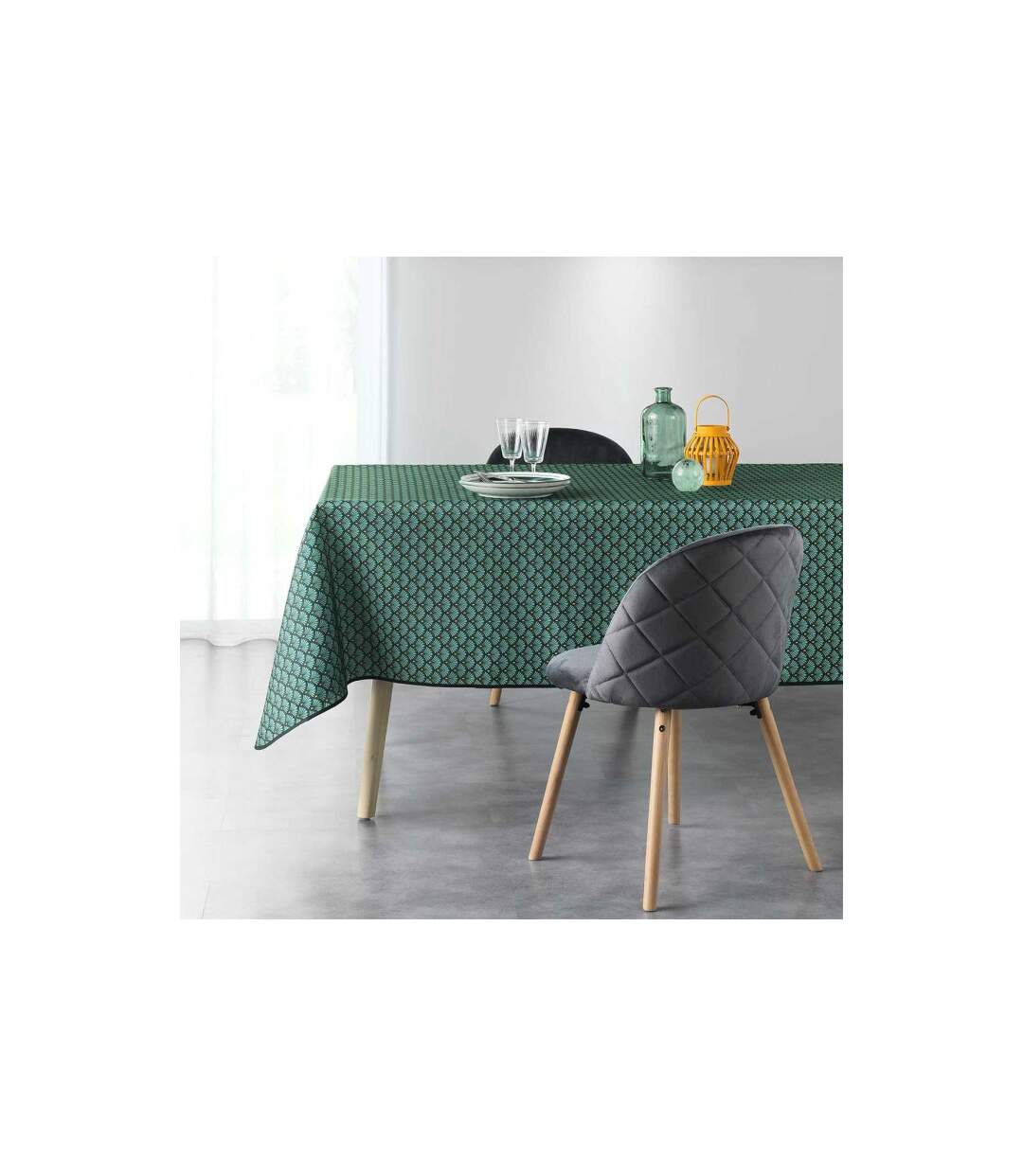 Nappe Imprimée Art Chic 150x240cm Vert-2