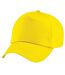 Beechfield Plain Unisex Junior Original 5 Panel Baseball Cap (Yellow) - UTPC2109