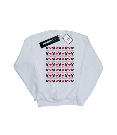 Disney Pantalon de survêtement Mickey And Minnie Christmas Hearts Womens/Ladies (Blanc) - UTBI9141