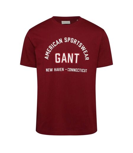 T-shirt Motif/style Imprimé Graphique Homme Rouge Gant