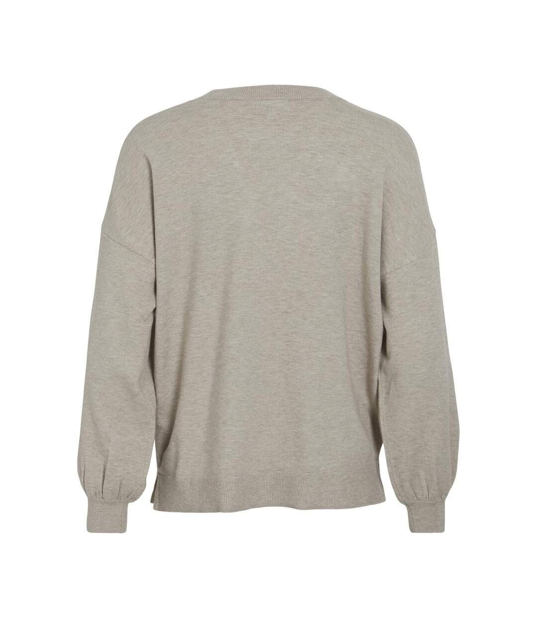 Pull beige femme vila comfy-2