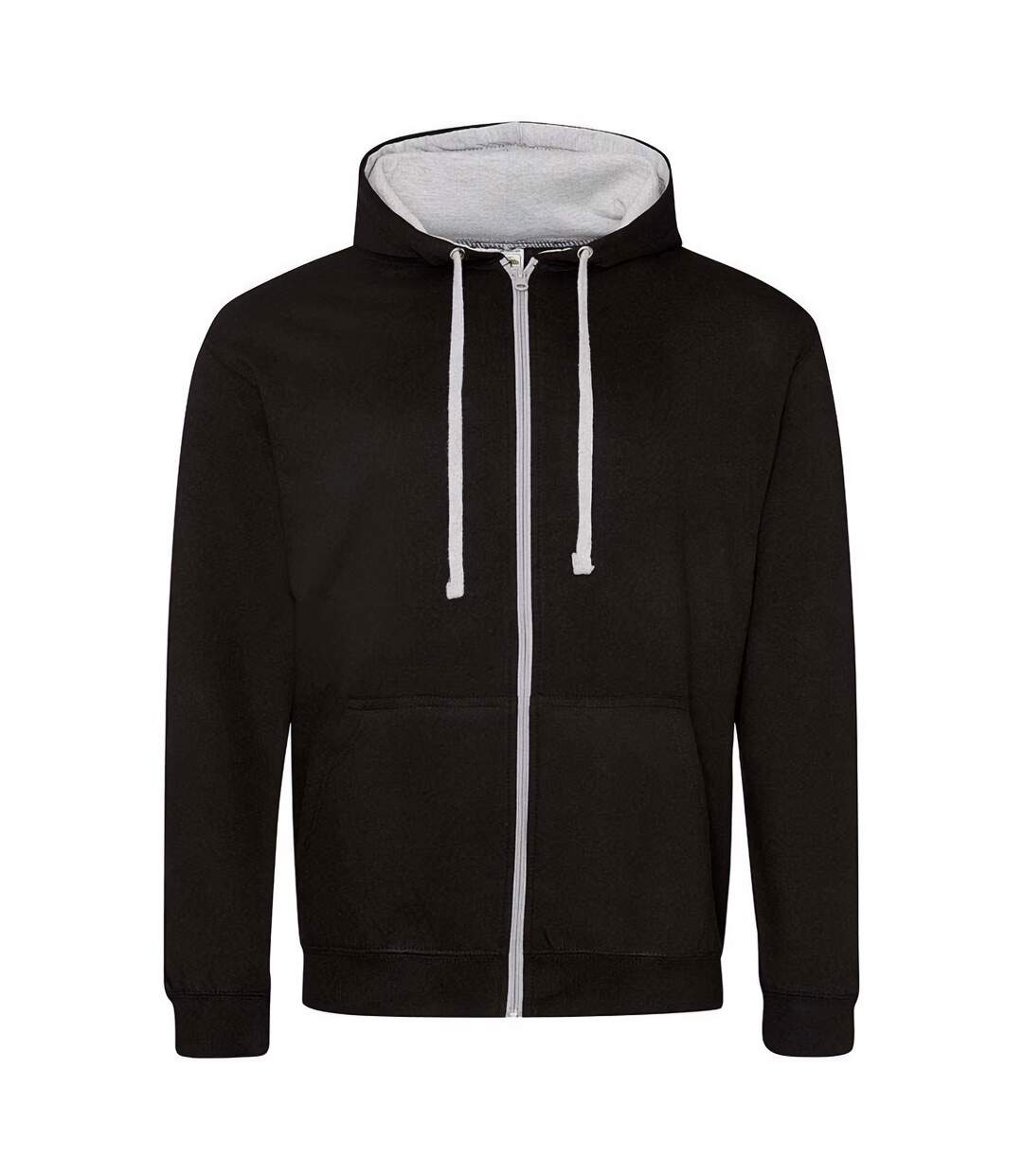 Veste à capuche varsity homme noir vif / gris chiné Awdis