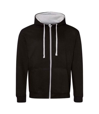 Veste à capuche varsity homme noir vif / gris chiné Awdis Awdis