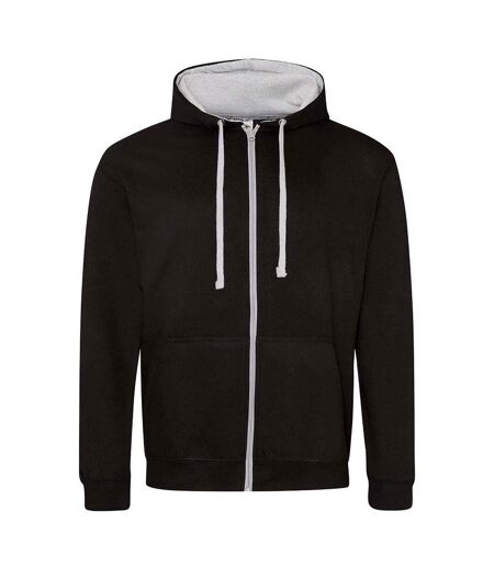 Veste à capuche varsity homme noir vif / gris chiné Awdis Awdis