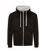 Veste à capuche varsity homme noir vif / gris chiné Awdis