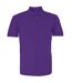 Asquith & Fox Mens Plain Short Sleeve Polo Shirt (Purple)