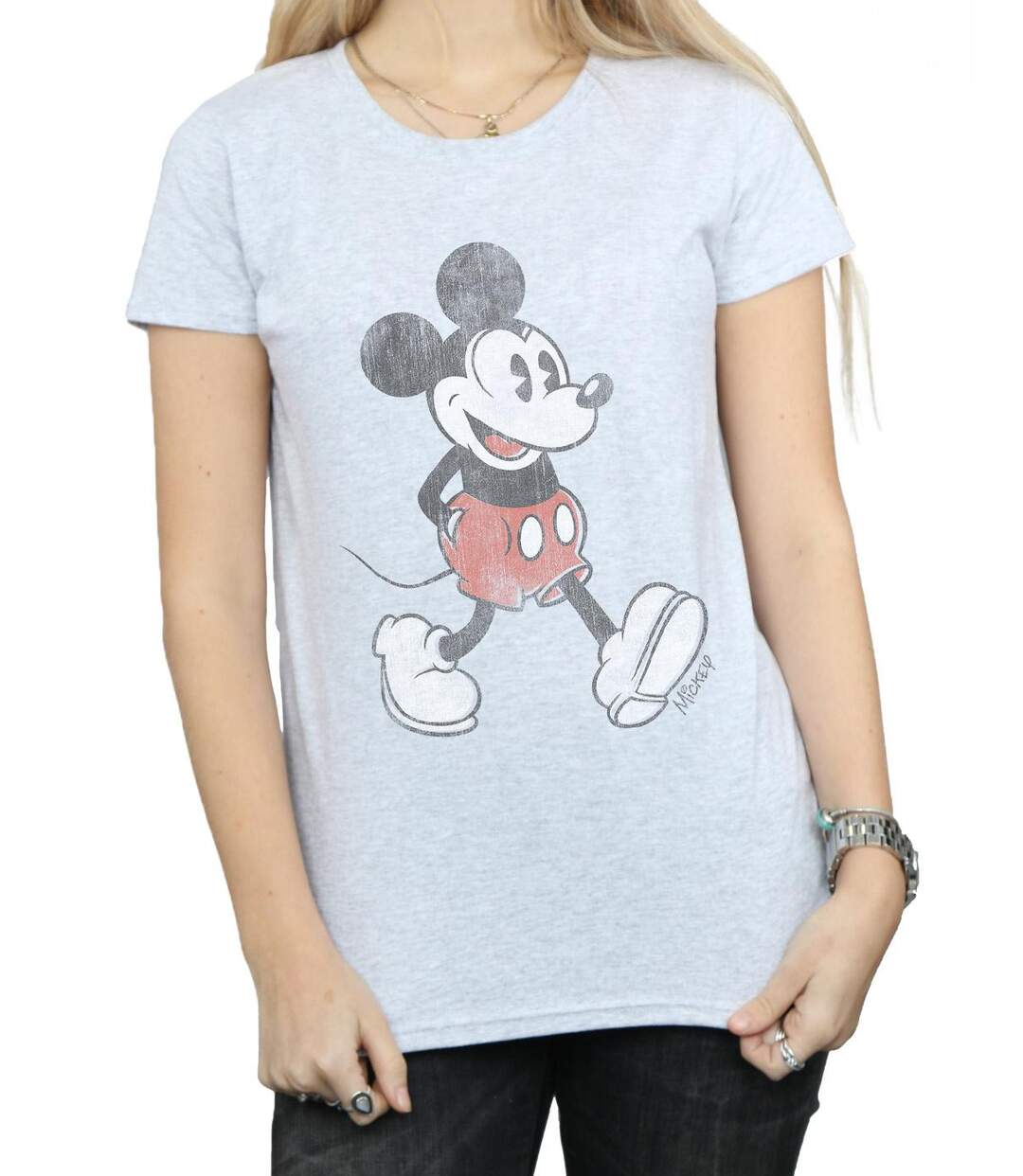 Disney - T-shirt WALKING - Femme (Gris chiné) - UTBI1193-3
