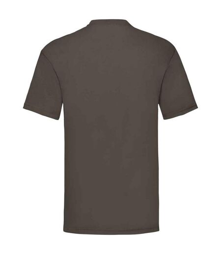 Mens valueweight t-shirt chocolate Fruit of the Loom