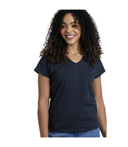 Womens/ladies Pernille Cut Out T-shirt Navy Weird Fish
