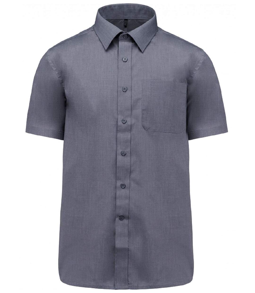 Chemise popeline manches courtes - K551- gris urban - homme