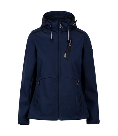 Womens/ladies neman tp75 soft shell jacket navy Trespass