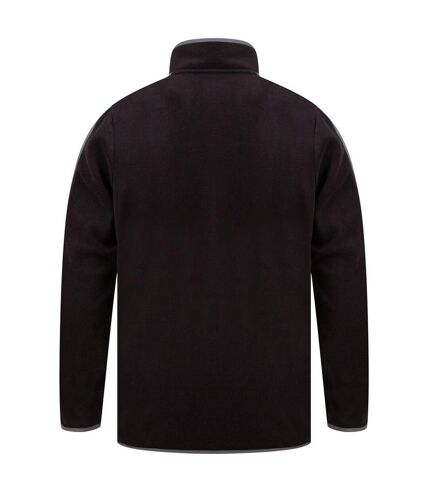 Finden And Hales Unisex Adults Micro Fleece Jacket (Black/Gunmetal) - UTPC3995