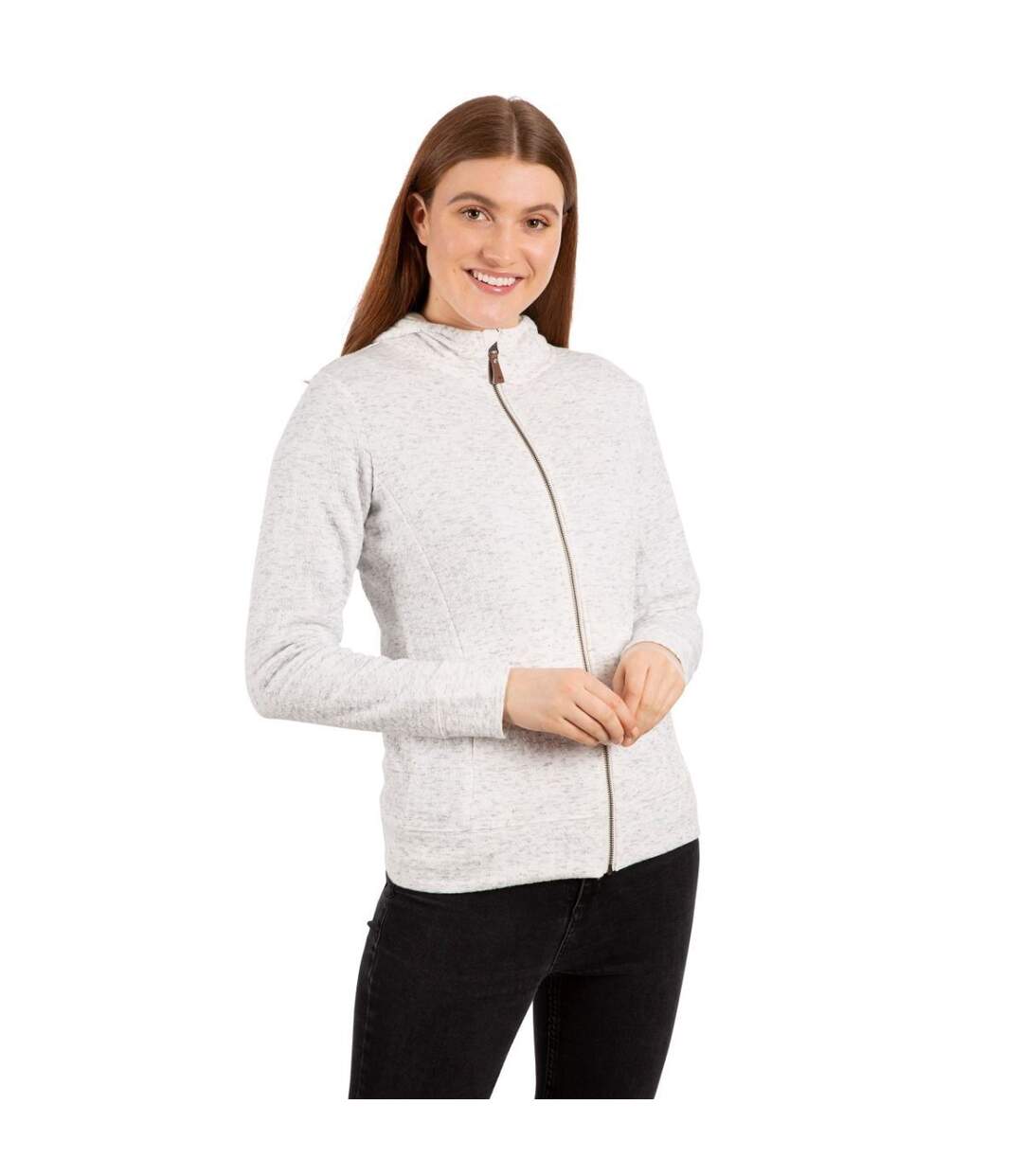 Veste À Capuche Winnie Femme Blanc Chiné Trespass-1