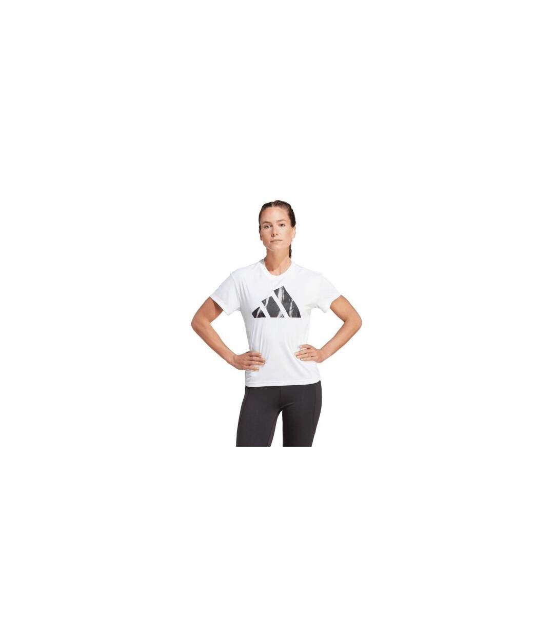 T-shirt Motif/style Logo Run It Love Femme Blanc Adidas-1