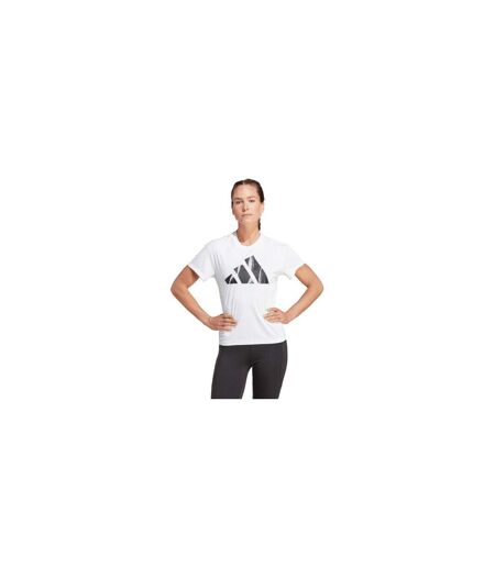 T-shirt Motif/style Logo Run It Love Femme Blanc Adidas