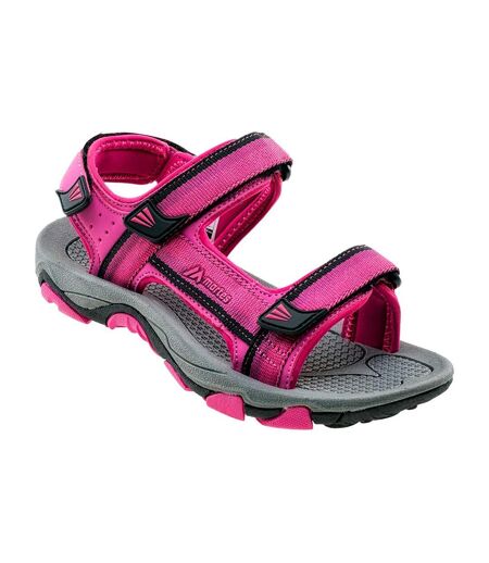 Sandales Makanos Femme Fuchsia Foncé Fuchsia Noir Martes