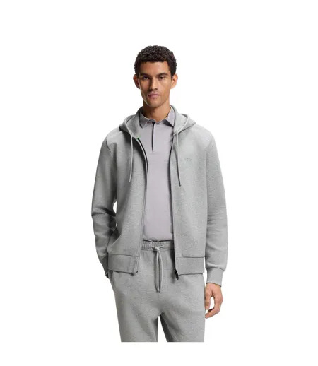 Veste À Capuche Motif/style Logo Saggy Homme Argenté Boss
