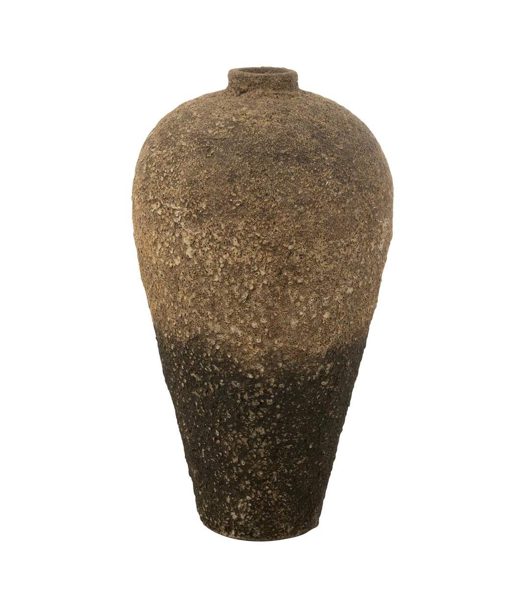 Vase Pot Antique en Ciment Mack 100cm Marron & Noir-1