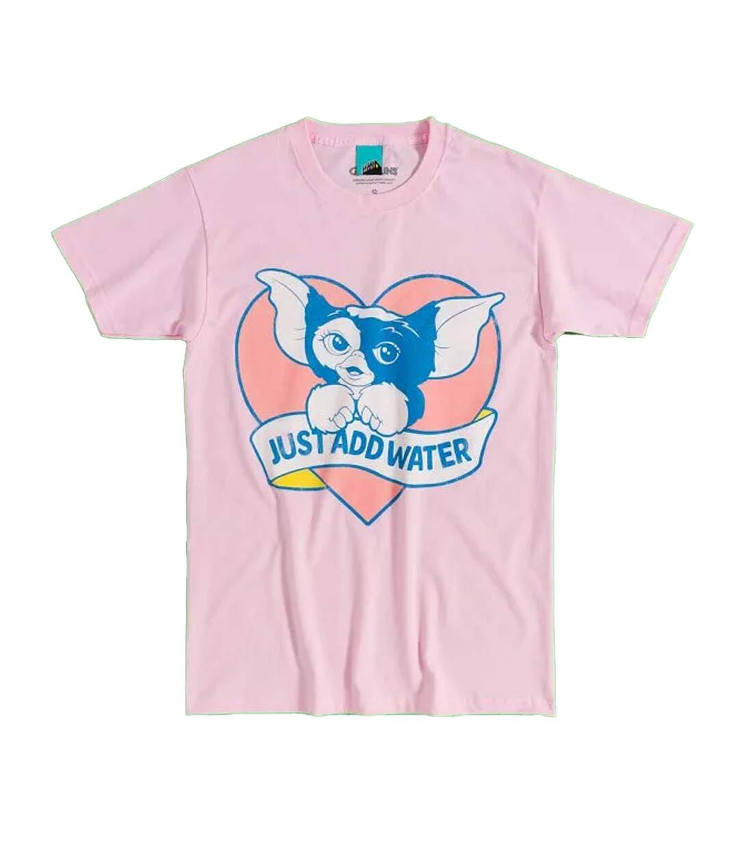 T-shirt Motif Gizmo Cute Just Add Water Adulte Rose Gremlins-2