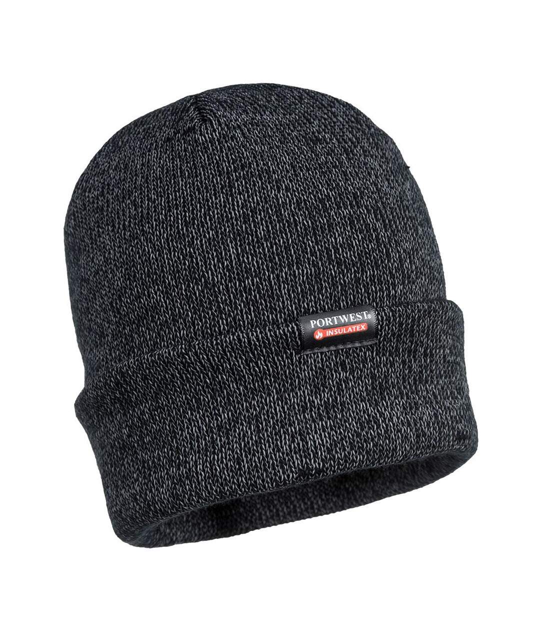 Knitted reflective beanie black Portwest