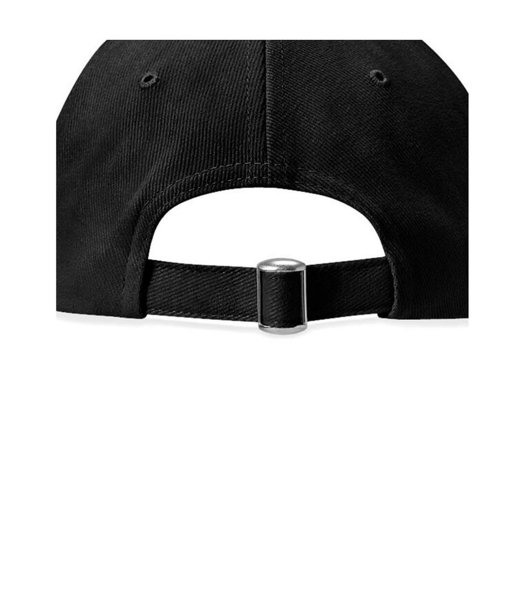 Unisex Adult Pro-style Heavy Brushed Cotton Baseball Cap Black Beechfield-2