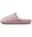 Isotoner Chaussons Mules femme microvelours semelle ergonomique soutien voûte plantaire-4