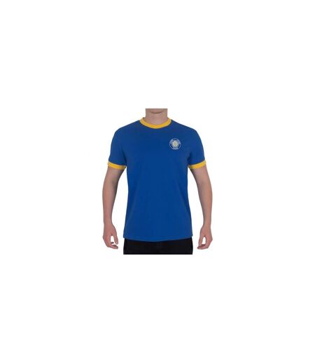 Mens Retro T-shirt Royal Blue Leeds United FC