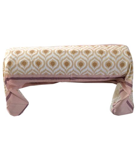 Taie de traversin 100% coton INOUK rose/beige