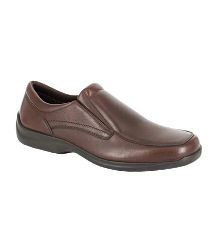 IMAC Mens Leather Twin Gusset Casual Shoes (Brown) - UTDF2281