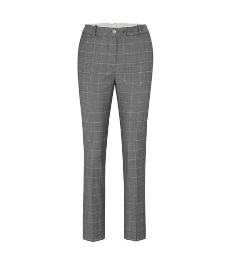 Pantalon Motif/style Motif Écossais Femme Gris Boss