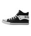 Mens Roco Folded Collar High Top Trainers Black White British Knights-2
