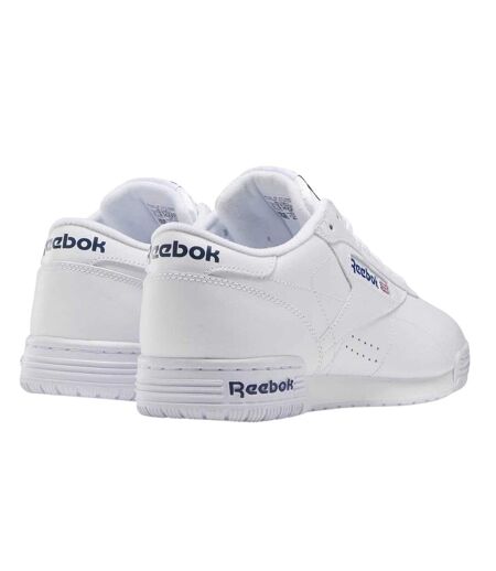 Mens Exofit Leather Low Trainers White Royal Blue Reebok