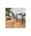 Lot de 4 Chaises de Jardin Lucena 83cm Gris