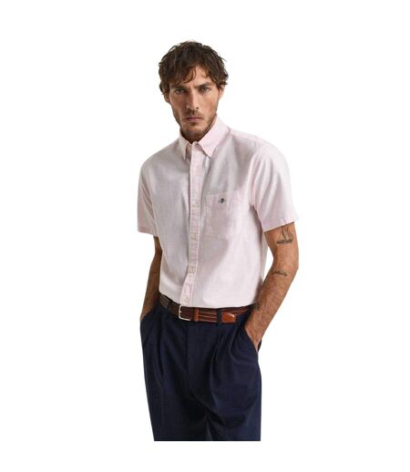 Chemise Manches Courtes Classic Homme Rose Gant