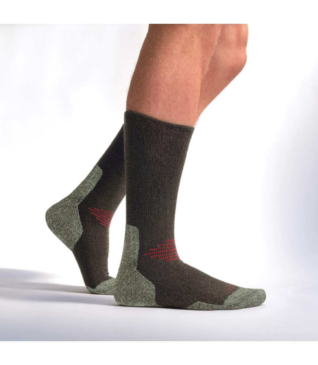 Mens Hiking Walking Wool Socks Fully Cushioned Heavyweight with Arch Support-3