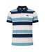 Mens Stripe Yarn Polo Shirt Storm Blue Canterbury-1