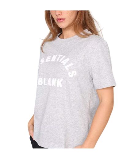 T-shirt Femme Gris Chiné Chiné Blank Essentials
