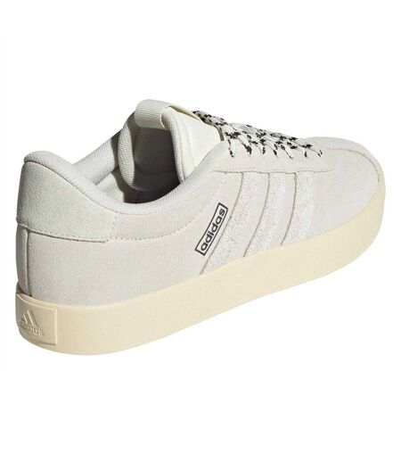 Mens Vl Court 3.0 Suede Low Cut Flat Trainers Off White Adidas