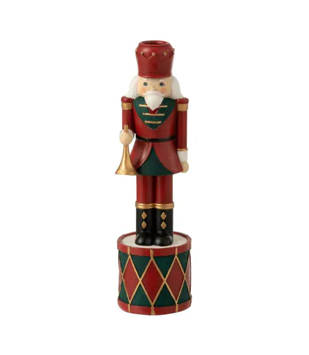 Bougeoir de Noël Casse-Noisette 25cm Rouge