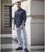 Chemise ajustée pour homme en bleu nuit - NO EXCESS-5