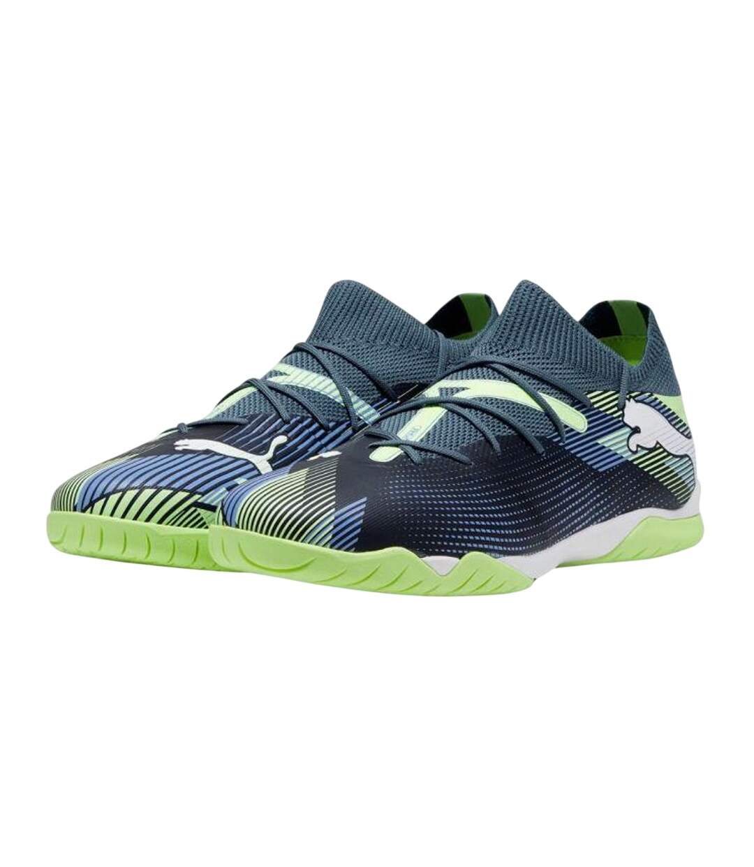 Chaussures De Foot Future Match It Homme Bleu Marine Vert Puma-1
