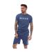Mens Rowan T-shirt & Shorts Set Set Blue Nicce-2