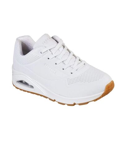 Womens/ladies Uno Stand On Air Trainers White Skechers
