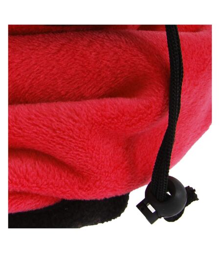 FLOSO Womens/Ladies Multipurpose Fleece Neckwarmer Snood / Hat (Red)