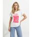 T-shirt col rond motif fluo Sunshine-1